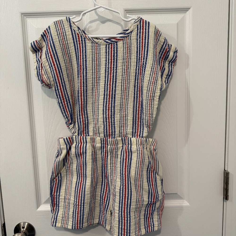 Cat & Jack Red White Blue Romper